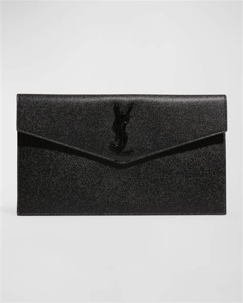 saint laurent uptown ysl pouch in grained leather|UPTOWN pouch in grain de poudre leather .